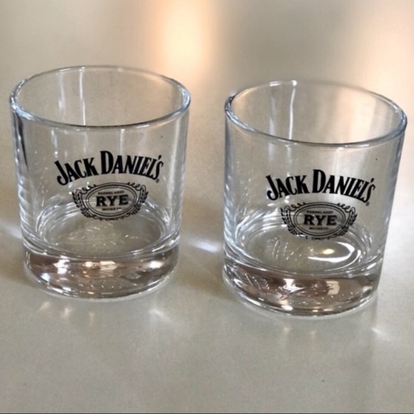 🌟3/$12 NEW Set of 2 Jack Daniel’s Rye Rock Glasses - Picture 2 of 5